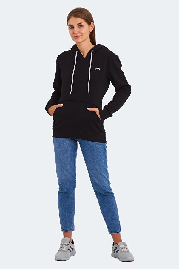 Slazenger KESHIAN IN Kadın Sweatshirt Siyah