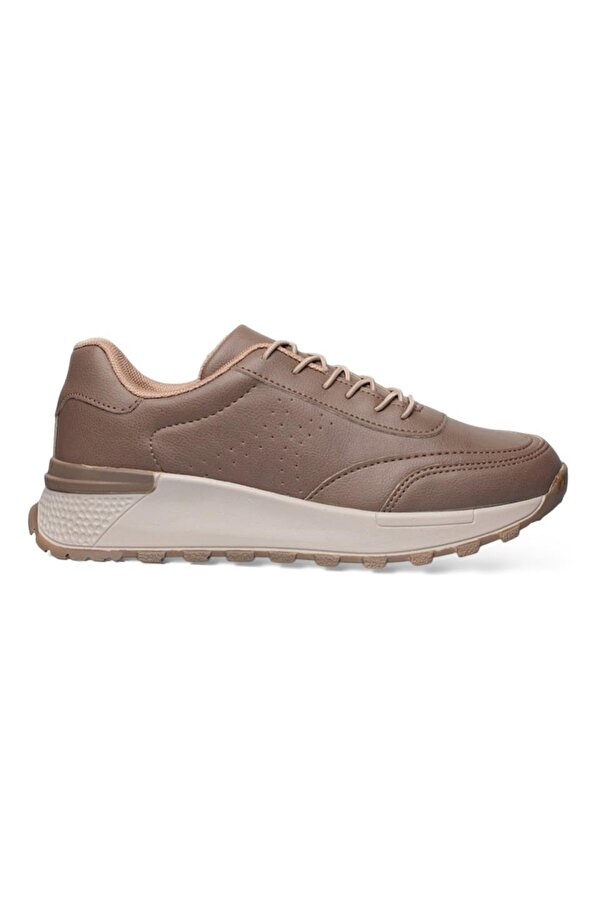 Liger Kadın Bağcıklı Kolay Giyilebilir Mevsimlik Sneaker Spor Ayakkabı VİZON