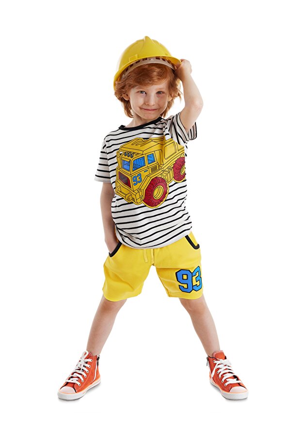 Denokids 93 Truck Erkek Çocuk T-shirt Şort Takım