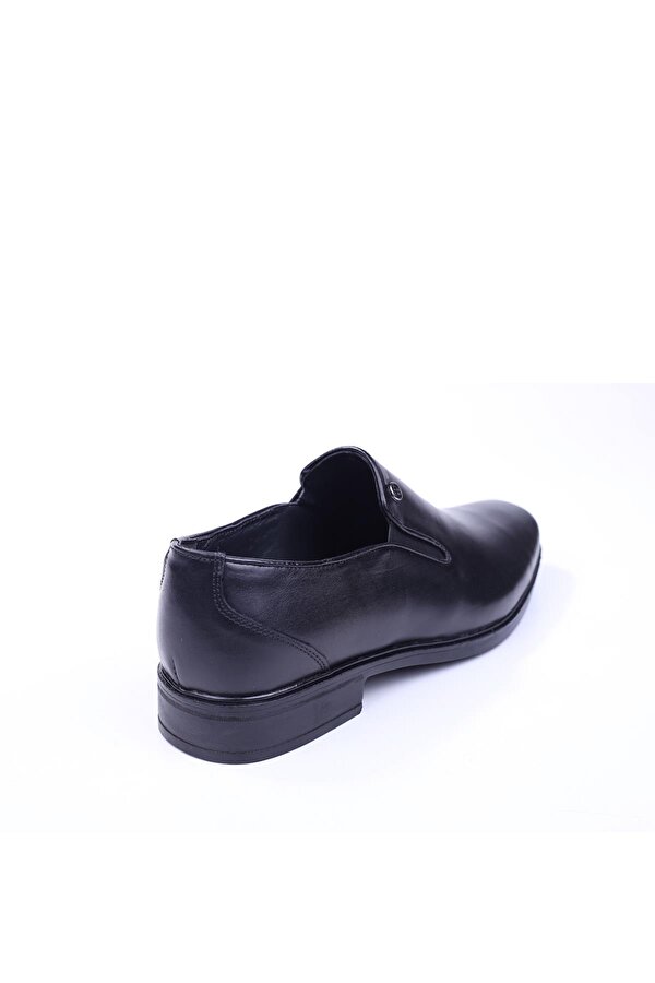 Red Walker 2277-3 Erkek Hakiki Deri Siyah Bağcıksız Klasik Ayakkabı