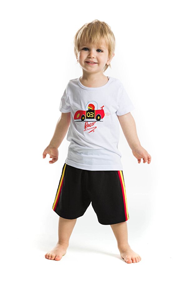 Denokids Baby Racer 03 Erkek Bebek T-shirt Şort Takım
