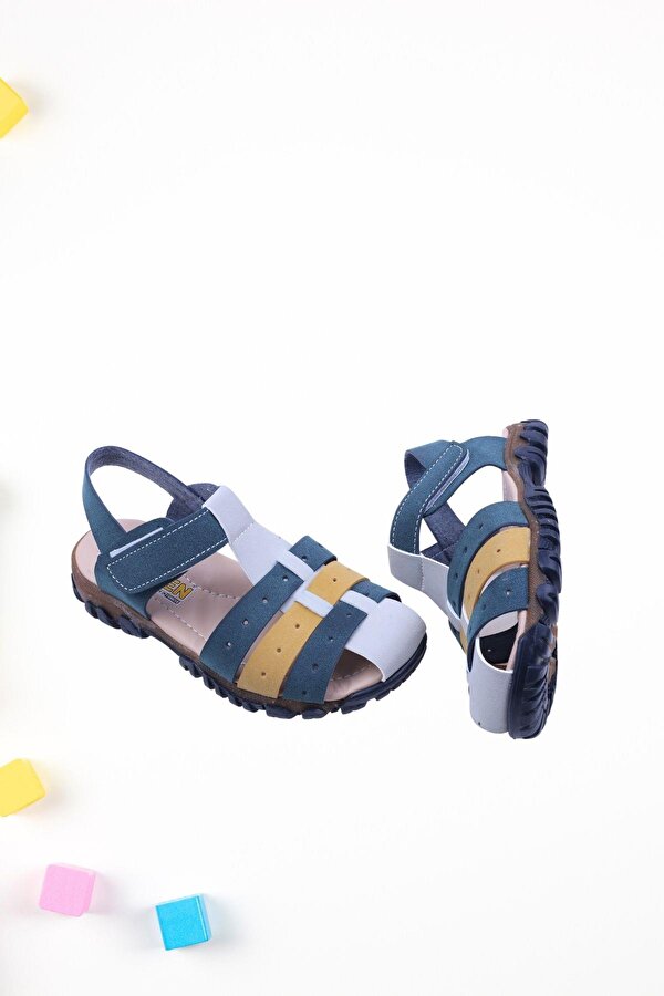 Papuç Sepeti Arzen-2882 Erkek Çocuk Ortopedik Sandalet Ayakkabı