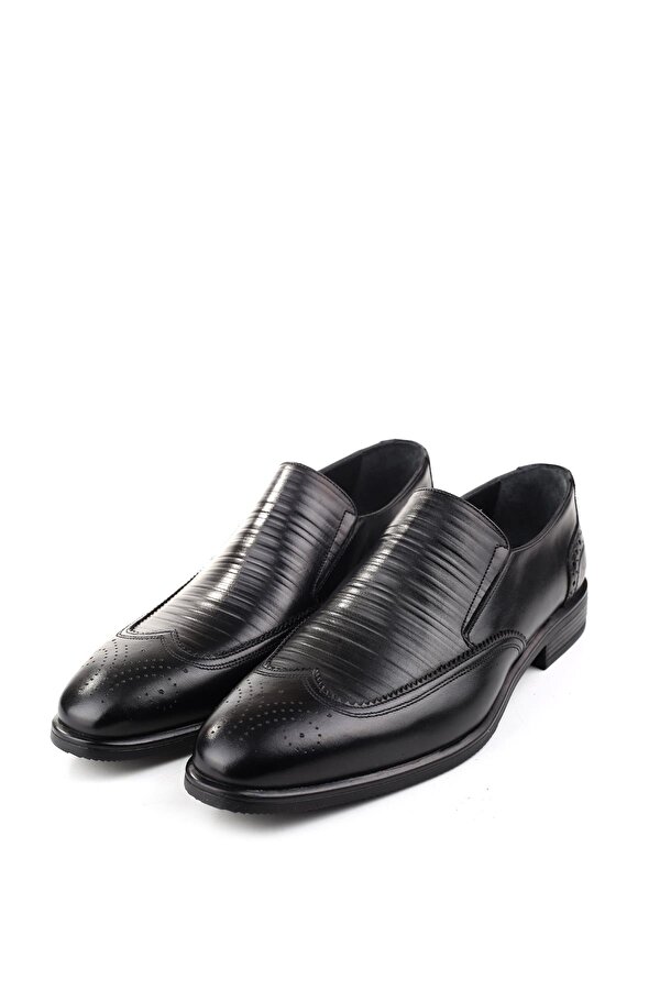 Delfino 625 Erkek Hakiki Deri Bağcıksız Kauçuk Klasik Ayakkabı