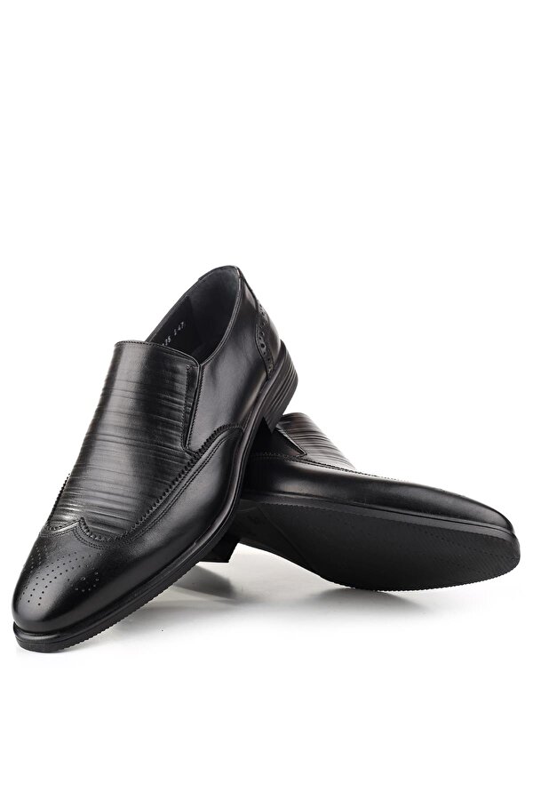 Delfino 625 Erkek Hakiki Deri Bağcıksız Kauçuk Klasik Ayakkabı