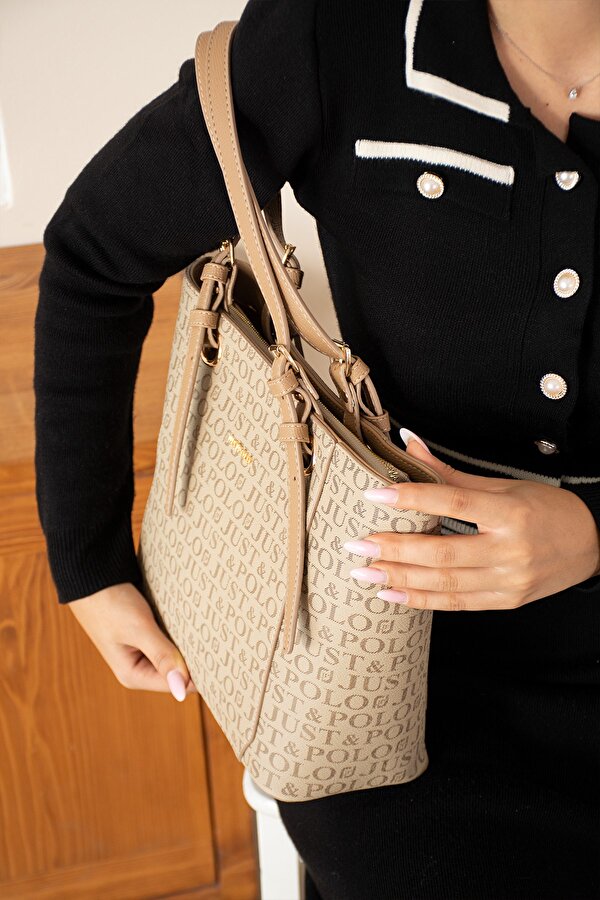 Just Polo Orjinal Justpolo Büyük Boy 5 Gözlü Kadın El Ve Omuz Çanta Pbu5022