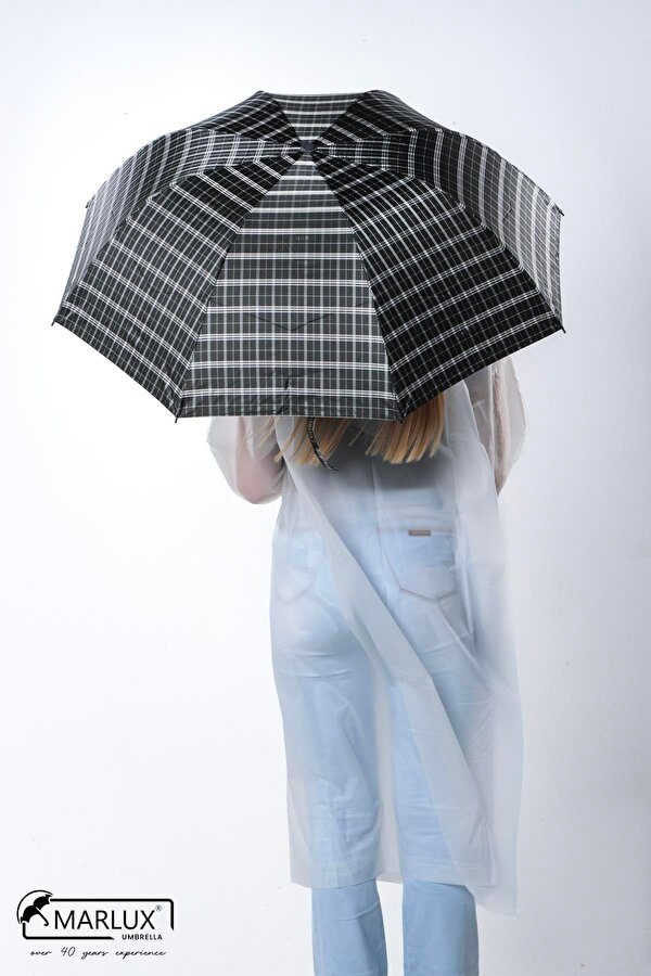 Marlux Siyah Ekoseli Kadın Şemsiye M21MAR358R001