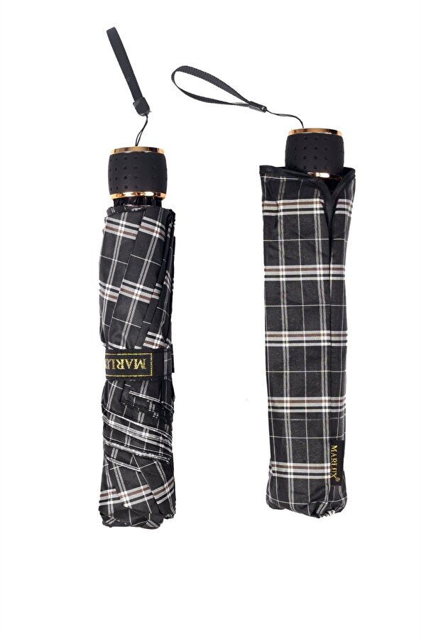 Marlux Siyah Ekoseli Kadın Şemsiye M21MAR358R001