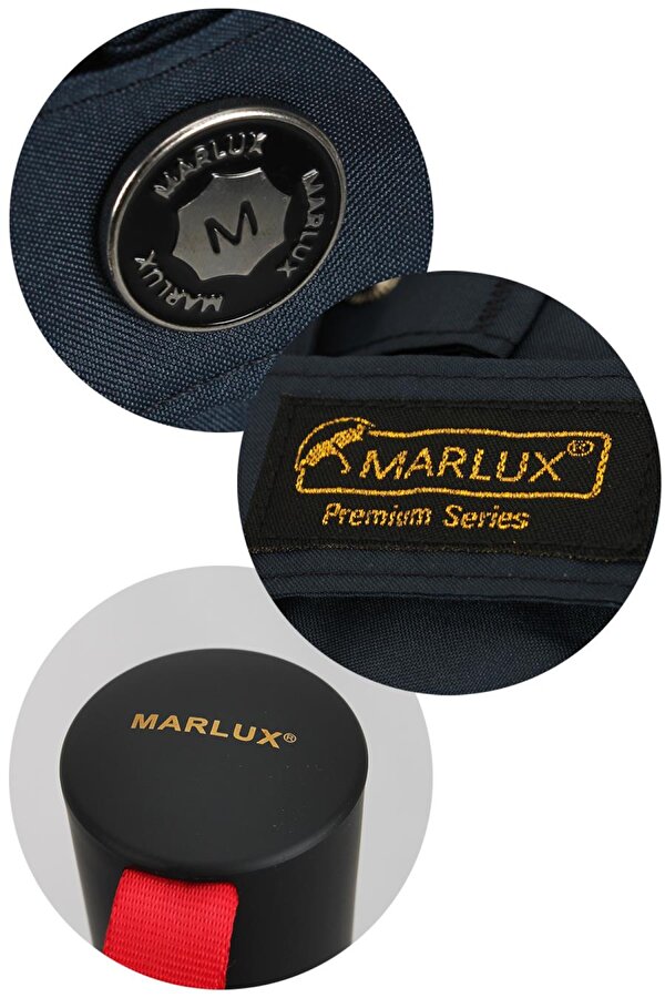 Marlux Ekstra Güçlendirilmiş Tam Otomatik Rüzgar Şemsiyesi 10 Fiber Tel Lacivert MPR2001L