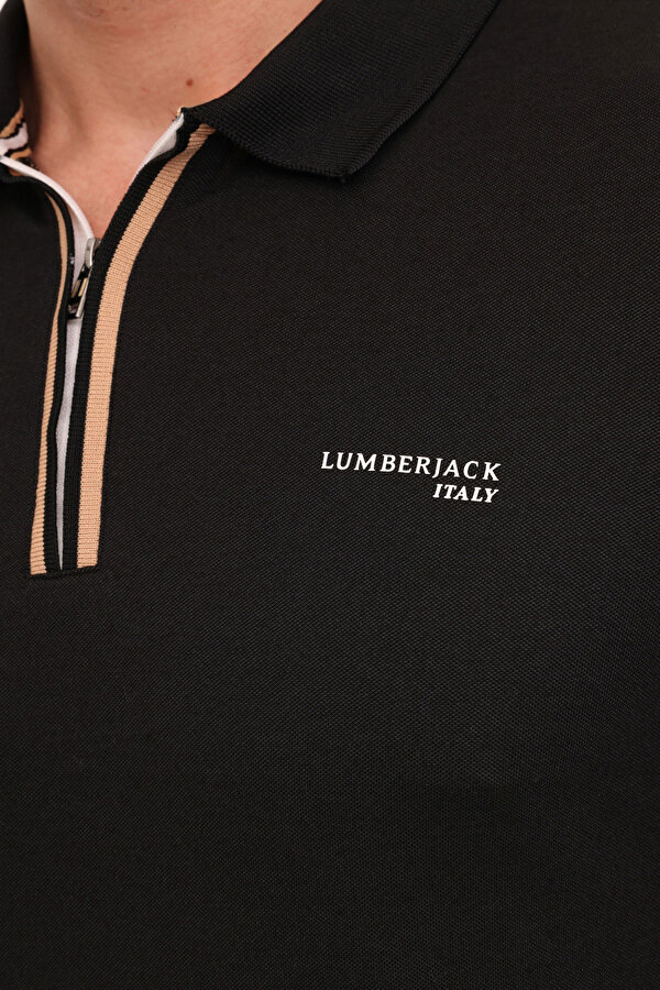 Lumberjack Ml Franky 12Ba-111 4Pr Черный Мужчина Рубашка-Поло