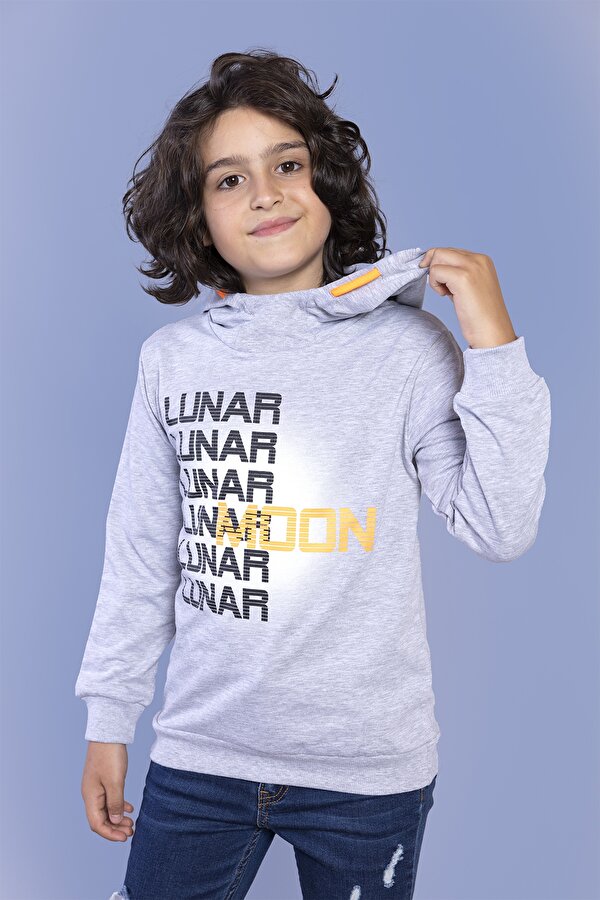 Toontoy Kids Toontoy Erkek Çocuk Kapüşonlu Baskılı Sweatshirt