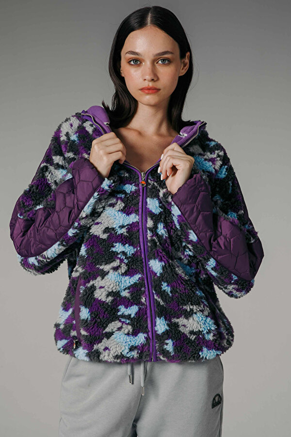 Ellesse Bayan Ceket EF190-PRD MOR-SİYAH