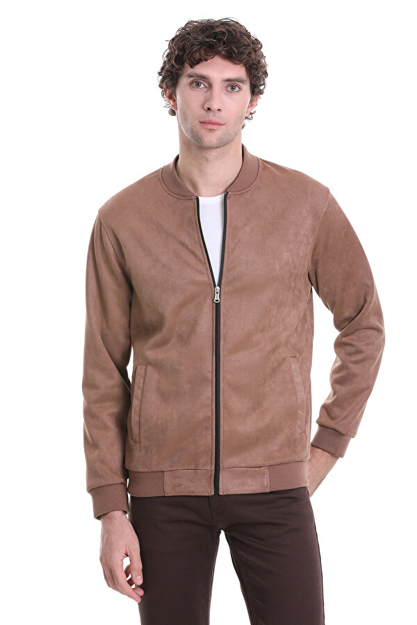 Hatemoğlu Taba Regular Fit Bomber Yaka Mevsimlik Mont