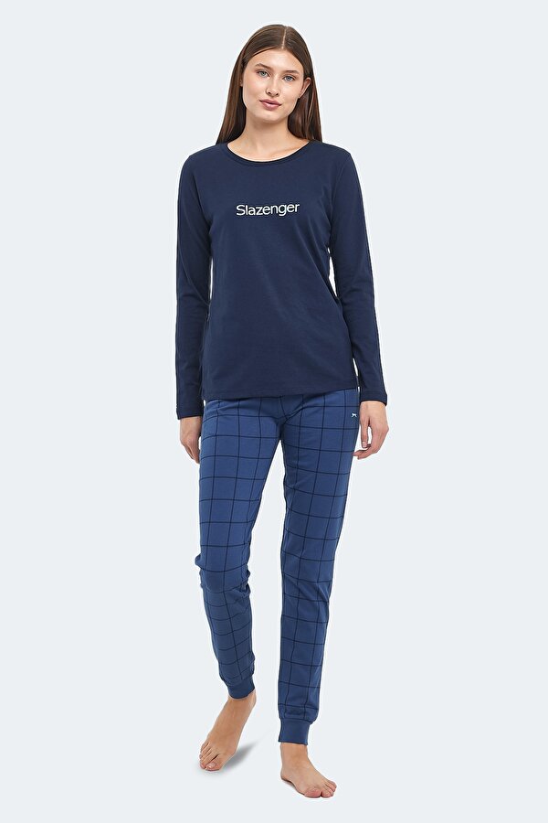 Slazenger PAOLINA IN Kadın Pijama Lacivert / Turkuaz