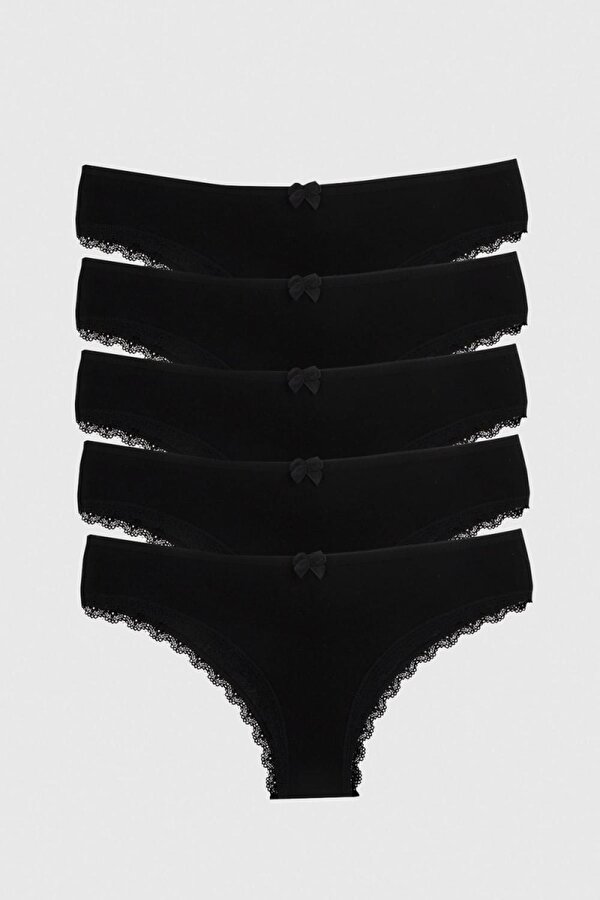 NICOLETTA Kadın Külot 5 Li Paket Brazillian SİYAH