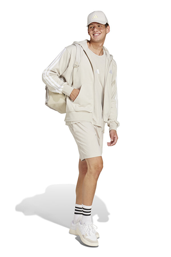 adidas Adidas M 3S Ft Fz Hd       Wonal Бежевый Мужчина Толстовка На Молнии