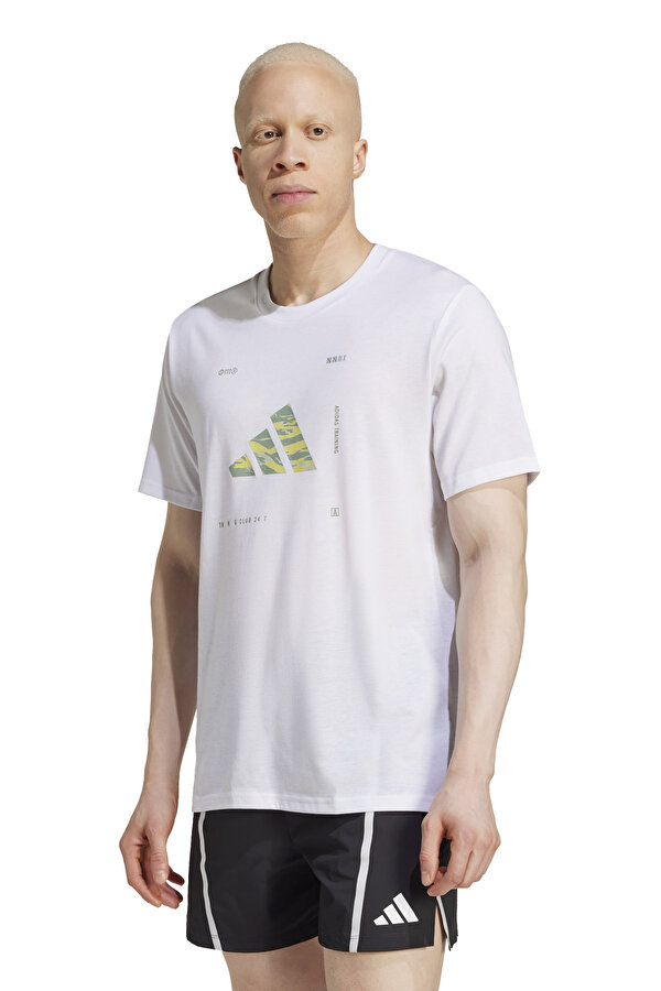 adidas M BOX LOGO G T Beyaz Erkek Kısa Kol T-Shirt