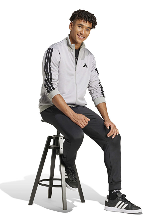 adidas M 3S FT TT TS       MGREY GRI Erkek Eşofman Takımı