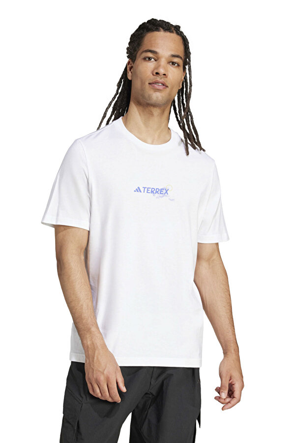 adidas RUN SUN TEE         WHITE Beyaz Erkek Kısa Kol T-Shirt