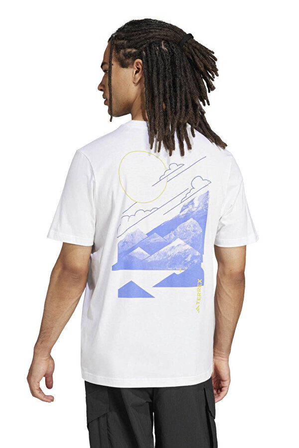 adidas RUN SUN TEE         WHITE Beyaz Erkek Kısa Kol T-Shirt