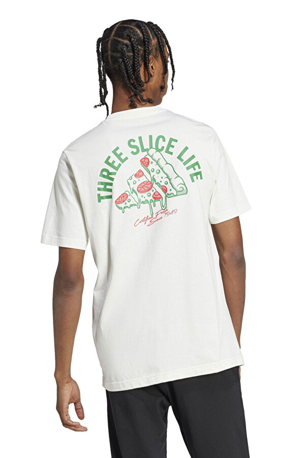 adidas M L PIZZA TEE       OWHIT Beyaz Erkek Kısa Kol T-Shirt