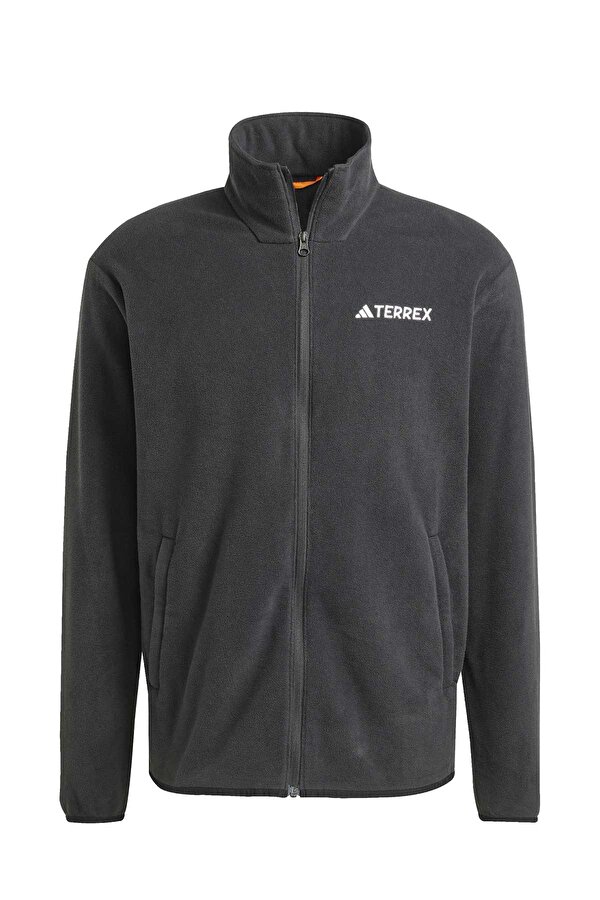 adidas MT ESS FZ FL        BLACK Siyah Erkek Polar Sweatshirt