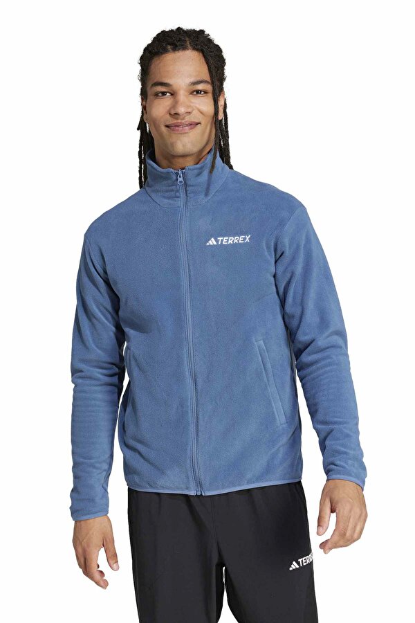 adidas MT ESS FZ FL        WONST Lacivert Erkek Fermuarlı Sweatshirt