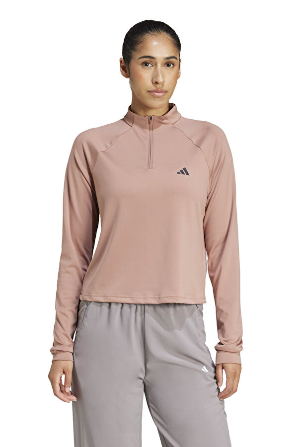 TR-ES 1/4ZIP        WARCL Pudra Kadın Fermuarlı Sweatshirt - 2. Ürüne %50 İndirim