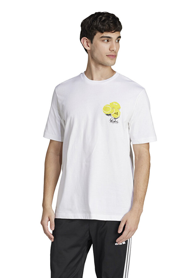 adidas M L SL LEMON T Beyaz Erkek Kısa Kol T-Shirt