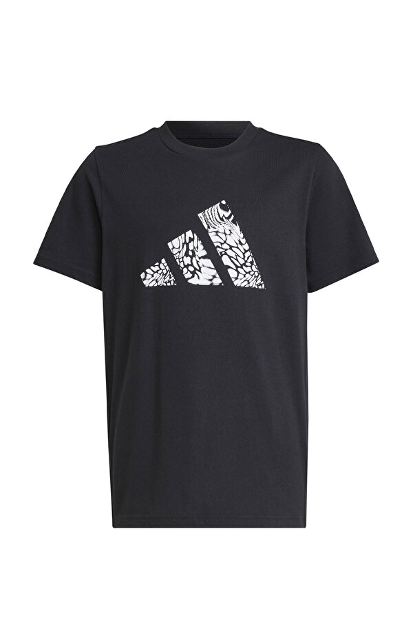 adidas JG ANIMAL LOGO      BLACK Pembe Kadın Kısa Kol T-Shirt