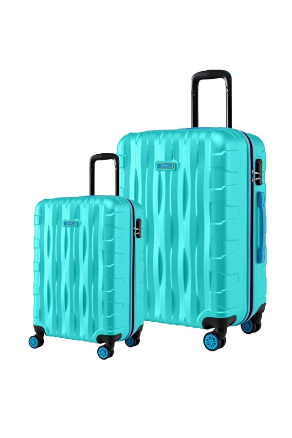 Louisiana Polo 2'li Valiz Seti Büyük Boy - Kabin Boy Su Yeşili 1167