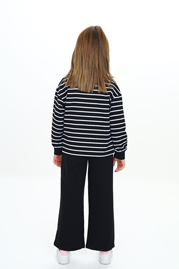 Toontoy Kids Toontoy Kız Çocuk Çizgili  Baskılı Eşofman Takım