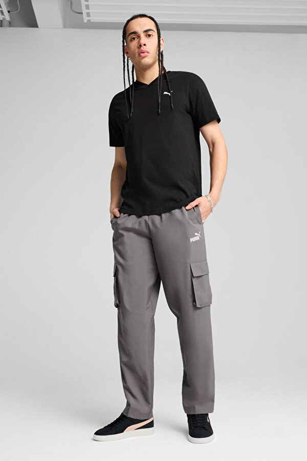 Puma ESS No. 1 Logo Woven Carg Gri Erkek Eşofman Altı