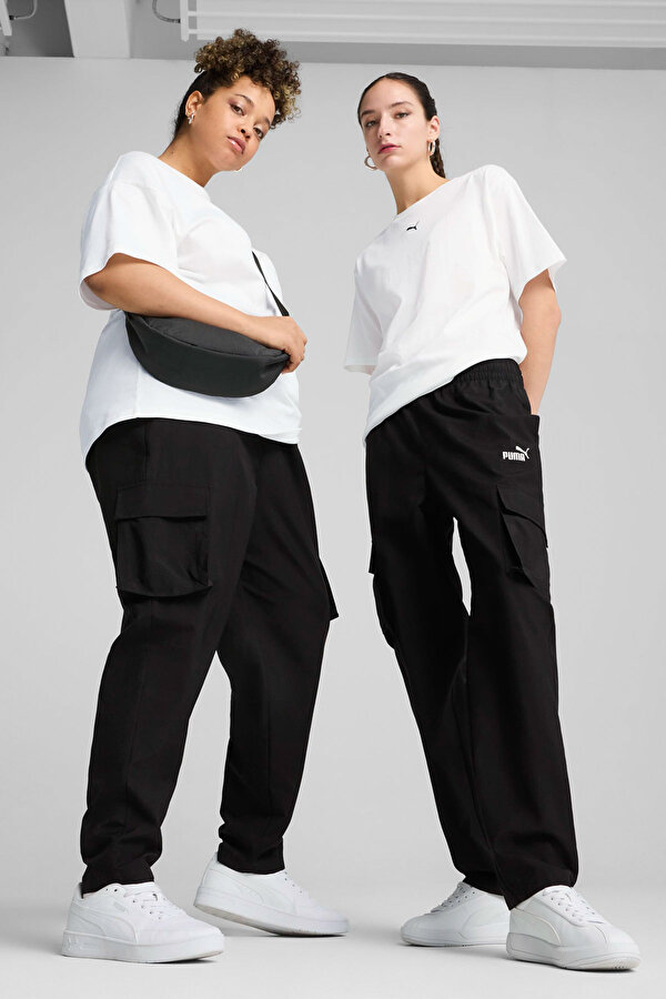 Puma ESS No. 1 Logo Woven Carg Siyah Kadın Eşofman Altı