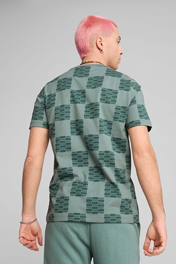 Puma UNITED AOP Tee Yeşil Erkek Kısa Kol T-Shirt