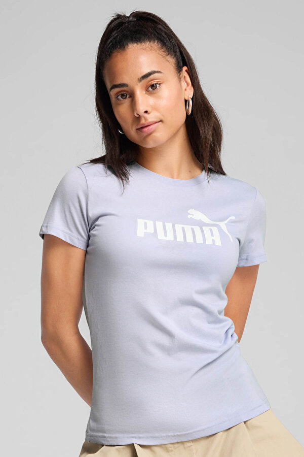 Puma ESS No. 1 Logo Tee (s) Mavi Kadın Kısa Kol T-Shirt