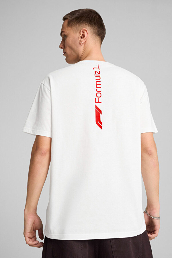 Puma F1 ESS+ Graphic Tee -rela Beyaz Erkek Kısa Kol T-Shirt