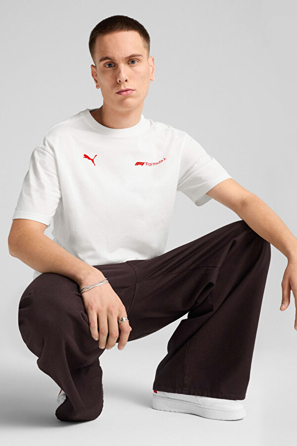 Puma F1 ESS+ Graphic Tee -rela Beyaz Erkek Kısa Kol T-Shirt