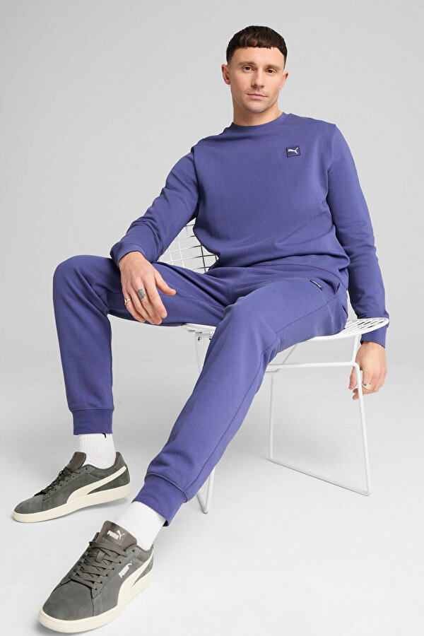 Puma ESS ELEVATED Crew Mavi Erkek Sweatshirt