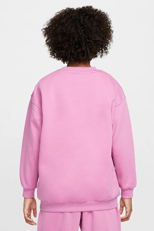 Nike G NSW CLUB FLC CREW LBR Pembe Kadın Sweatshirt