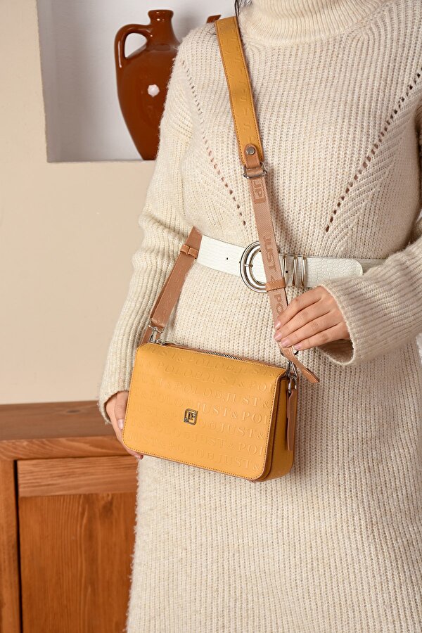 Just Polo Polo Suya Dayanıklı Bol Gözlü 2 Askılı Kadın Çapraz Çanta Omuz Çanta Pbu6304