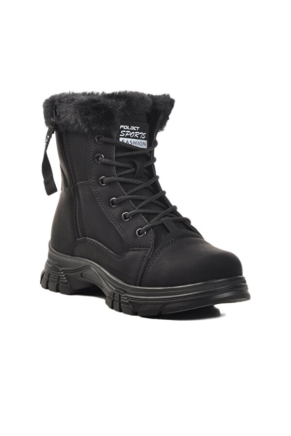 Ayakmod Siyah-Zümrüt İçi Polarlı Kadın Bot 24072 Z