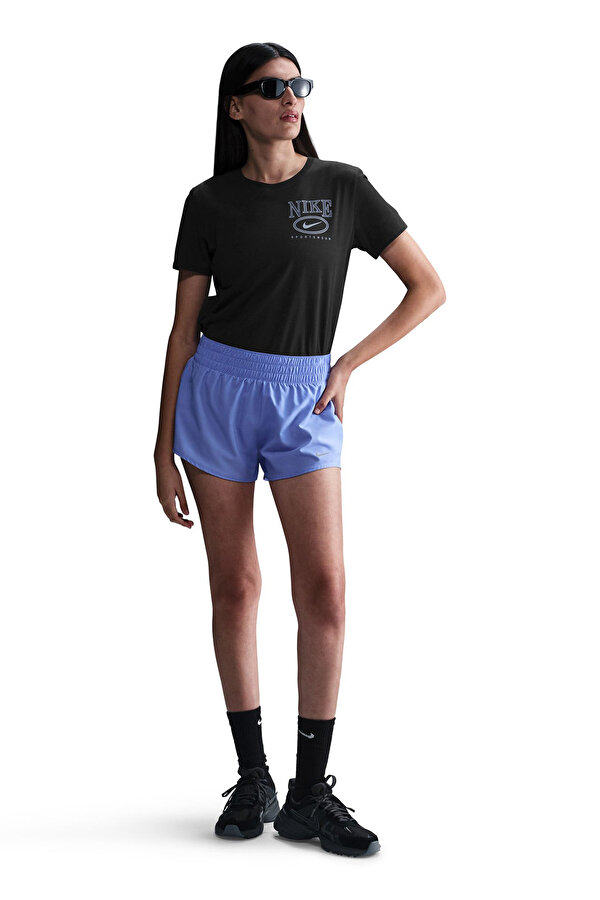 Nike W NSW CLUB SS TEE CC Siyah Kadın Kısa Kol T-Shirt