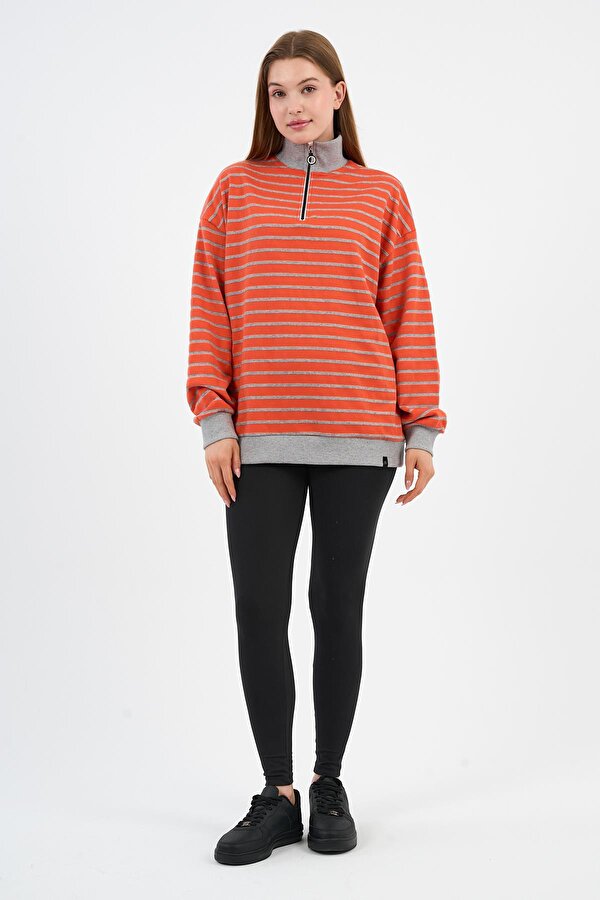 Alexander Gardi ALEXANDERGARDI DİK YAKA FERMUARLI SWEATSHIRT (UNX-00247-WN)