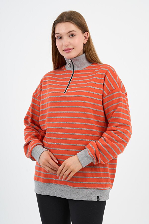 Alexander Gardi ALEXANDERGARDI DİK YAKA FERMUARLI SWEATSHIRT (UNX-00247-WN)