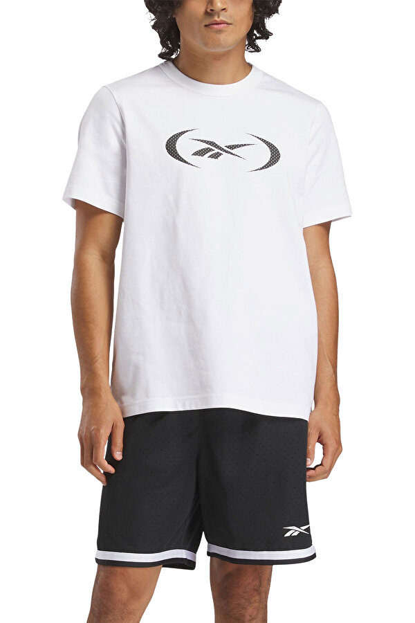 Reebok BASKETBALL T-SHIRT Beyaz Erkek Kısa Kol T-Shirt