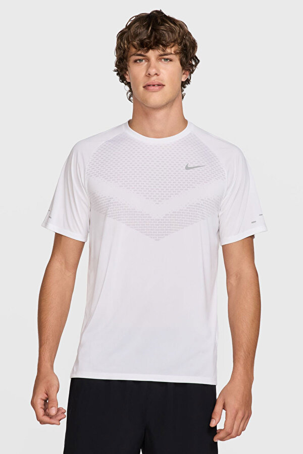 Nike M NK DFADV STRIDE SS TOP Beyaz Erkek Kısa Kol T-Shirt