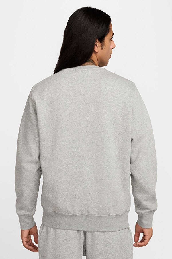 Nike M NK CLUB BB CREW NSW GFX GRI Erkek Sweatshirt