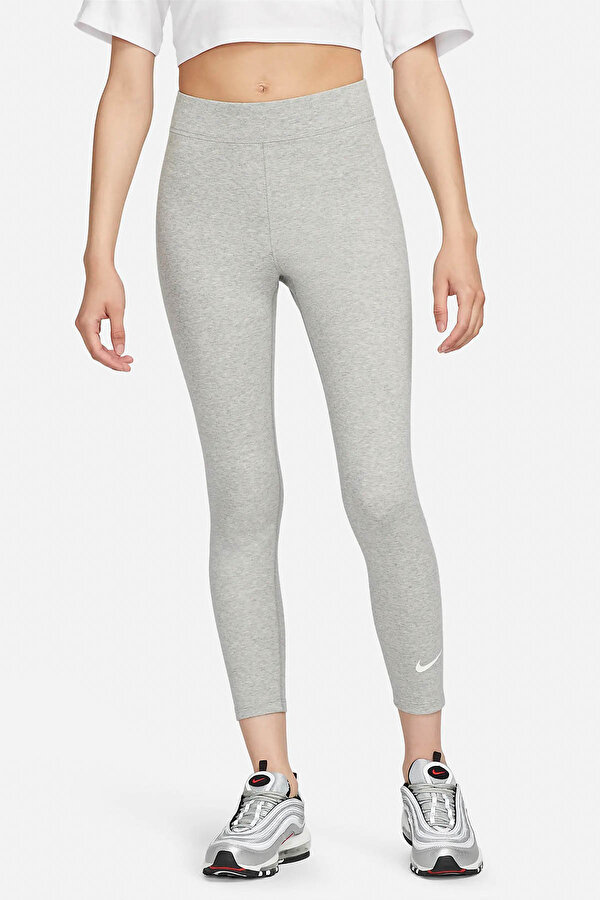 Nike W NSW NK CLSC HR 7/8 Gri Kadın Tayt