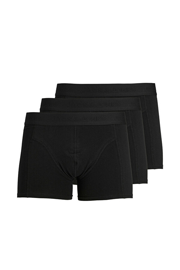 Jack & Jones JACWAISTBAND TRUNKS 3 PAC Siyah Erkek Boxer