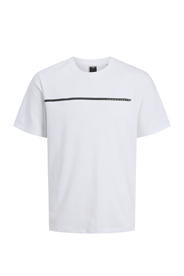 Jack & Jones JCOFUSION FULL BRANDING T Beyaz Erkek Kısa Kol T-Shirt